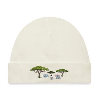Safari Zoo Animal Safari Zoo - Baby Premium Organic Mütze - Naturweiß - Vorne