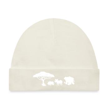 Safari Zoo Animal Safari Zoo - Baby Premium Organic Mütze - Naturweiß - Vorne