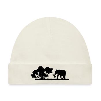Safari Zoo Animal Safari Zoo - Baby Premium Organic Mütze - Naturweiß - Vorne