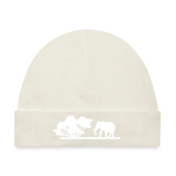 Safari Zoo Animal Safari Zoo - Baby Premium Organic Mütze - Naturweiß - Vorne