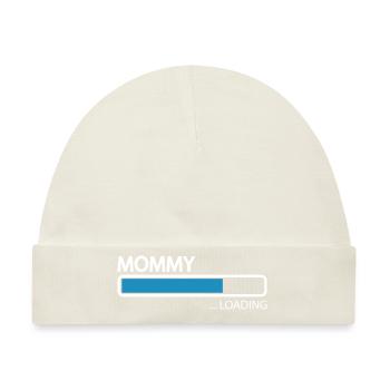 Schwangerschaft Babyparty Babyshower Boy Girl - Baby Premium Organic Mütze - Naturweiß - Vorne