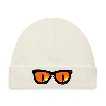 Sunglasses, Surfergirl, Sunset - klassisch - Baby Premium Organic Mütze - Naturweiß - Vorne