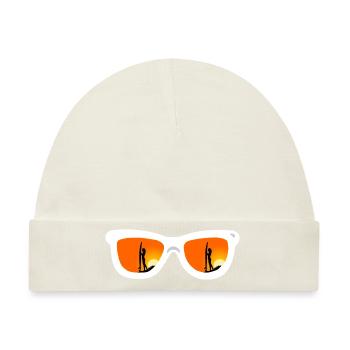 Sunglasses, Surfergirl, Sunset - Baby Premium Organic Mütze - Naturweiß - Vorne