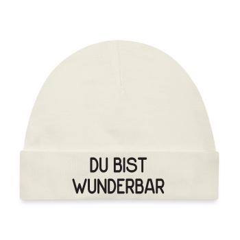 Du bist wunderbar - Baby Premium Organic Mütze - Naturweiß - Vorne