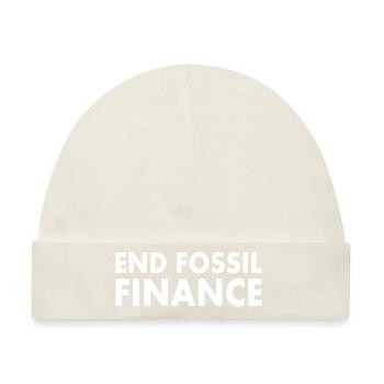 end fossil finance - Baby Premium Organic Mütze - Naturweiß - Vorne