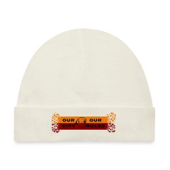 Our City Our Rules - Baby Premium Organic Mütze - Naturweiß - Vorne