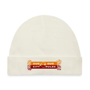 Our City Our Rules Galata - Baby Premium Organic Mütze - Naturweiß - Vorne