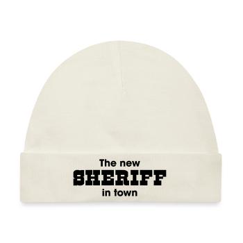 the new Sheriff in town - Baby Premium Organic Mütze - Naturweiß - Vorne