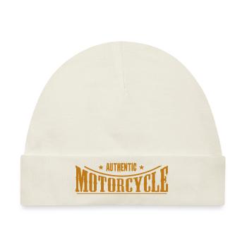 Authentisches Motorrad Motorrad Motorrad Motorrad Logo 80 - Baby Premium Organic Mütze - Naturweiß - Vorne