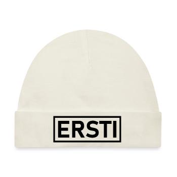 Ersti schwarz / Motiv für Erstsemester / Studenten - Baby Premium Organic Mütze - Naturweiß - Vorne