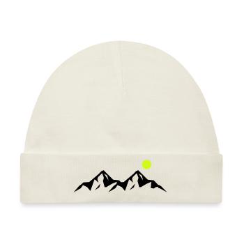 mountains - Baby Premium Organic Mütze - Naturweiß - Vorne
