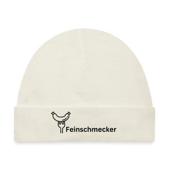 Feinschmecker - das Piece für Genießer! - Baby Premium Organic Mütze - Naturweiß - Vorne