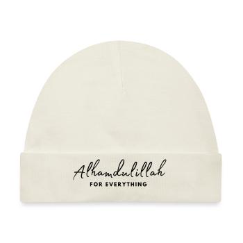 Alhamdulillah für alles /Islam /Muslim /Allah - Baby Premium Organic Mütze - Naturweiß - Vorne