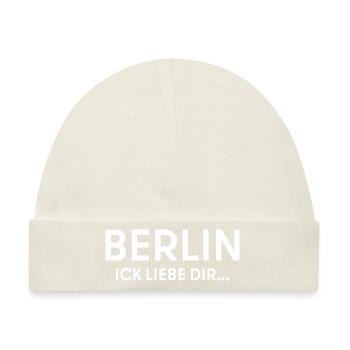 Berlin ick liebe dir - Baby Premium Organic Mütze - Naturweiß - Vorne