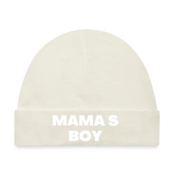 Mama`s Boy - Baby Premium Organic Mütze - Naturweiß - Vorne
