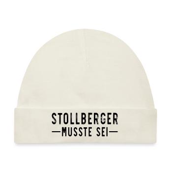 Stollberger Erzgebirge musste sei - Baby Premium Organic Mütze - Naturweiß - Vorne