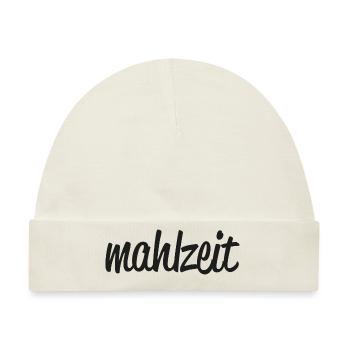 mahlzeit schwarz - Baby Premium Organic Mütze - Naturweiß - Vorne