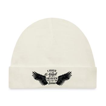 I Have An Angel In Heaven - Baby Premium Organic Mütze - Naturweiß - Vorne