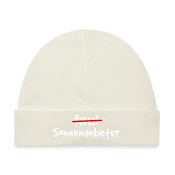 Sonnenanbeter Wortspiel Euphemismus - Baby Premium Organic Mütze - Naturweiß - Vorne