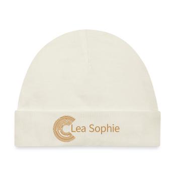 Für Lea Sophie - Baby Premium Organic Mütze - Naturweiß - Vorne