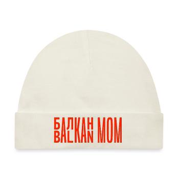 Balkan Mama Mama Bosnien Serbien Kroatien Montenegro - Baby Premium Organic Mütze - Naturweiß - Vorne