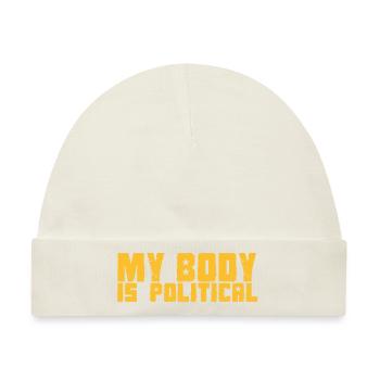 MEIN KÖRPER IST POLITISCH - Baby Premium Organic Mütze - Naturweiß - Vorne