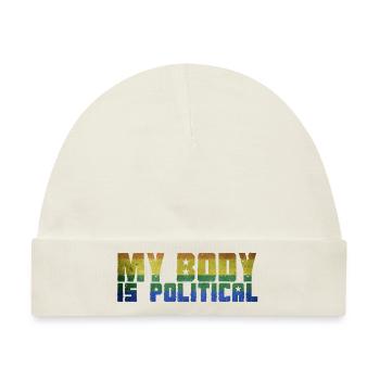 MEIN KÖRPER IST POLITISCH - Baby Premium Organic Mütze - Naturweiß - Vorne