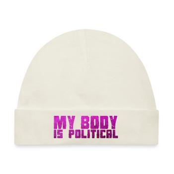 MEIN KÖRPER IST POLITISCH - Baby Premium Organic Mütze - Naturweiß - Vorne