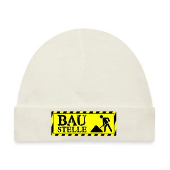 Baustelle - Baby Premium Organic Mütze - Naturweiß - Vorne