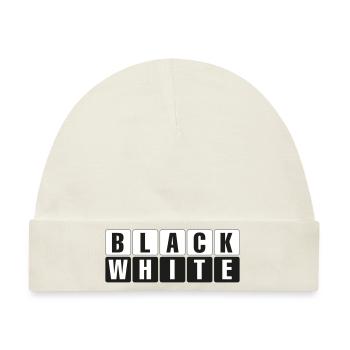 Black and White - Baby Premium Organic Mütze - Naturweiß - Vorne