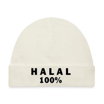 Halal حلال - Baby Premium Organic Mütze - Naturweiß - Vorne
