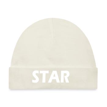 Star - Baby Premium Organic Mütze - Naturweiß - Vorne