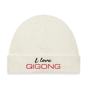 i love Qigong - Baby Premium Organic Mütze - Naturweiß - Vorne