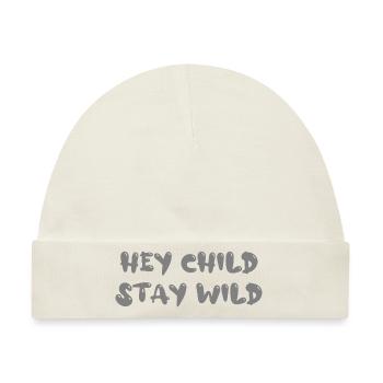 hey child stay wild - Baby Premium Organic Mütze - Naturweiß - Vorne