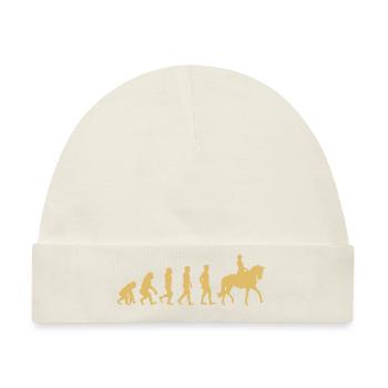 Pferd Reiten Evolution - Baby Premium Organic Mütze - Naturweiß - Vorne