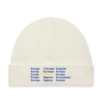 European Unity - Europe - Baby Premium Organic Mütze - Naturweiß - Vorne
