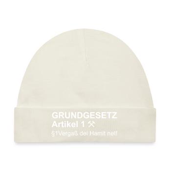 Erzgebirge Grundgesetz - Baby Premium Organic Mütze - Naturweiß - Vorne