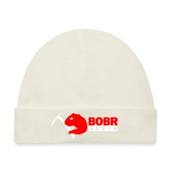 Bobr Alpin Logo Hell - Baby Premium Organic Mütze - Naturweiß - Vorne
