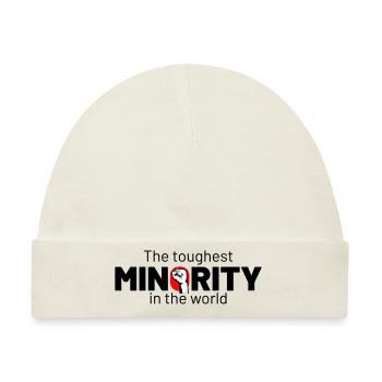 the toughest minority fist - Baby Premium Organic Mütze - Naturweiß - Vorne