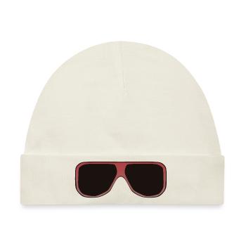 coole Sonnenbrille 2609 B - Baby Premium Organic Mütze - Naturweiß - Vorne