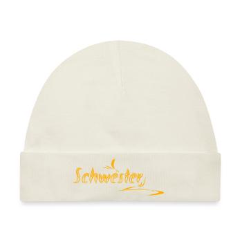 Schwester als Schwester - Baby Premium Organic Mütze - Naturweiß - Vorne