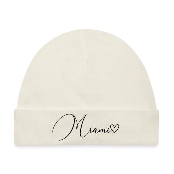 Miami Schrift - Baby Premium Organic Mütze - Naturweiß - Vorne