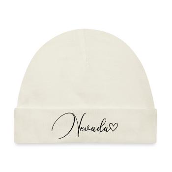 Nevada Schrift - Baby Premium Organic Mütze - Naturweiß - Vorne
