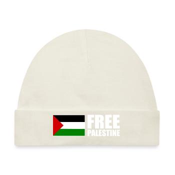 Free palestine - Baby Premium Organic Mütze - Naturweiß - Vorne