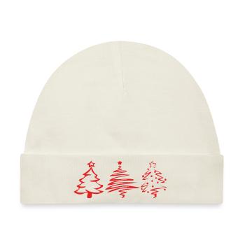 Weihnachtsbaum - Baby Premium Organic Mütze - Naturweiß - Vorne