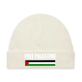 Free palestine - Baby Premium Organic Mütze - Naturweiß - Vorne