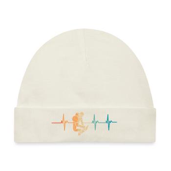 Herzschlag beim Snowboarden - Baby Premium Organic Mütze - Naturweiß - Vorne