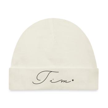 Name Tim - Baby Premium Organic Mütze - Naturweiß - Vorne