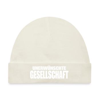 UNERWÜNSCHTE GESELLSCHAFT - Baby Premium Organic Mütze - Naturweiß - Vorne