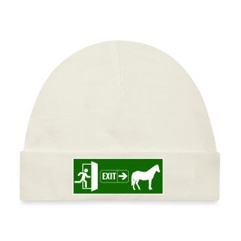 Exit raus zum pferd - Baby Premium Organic Mütze - Naturweiß - Vorne
